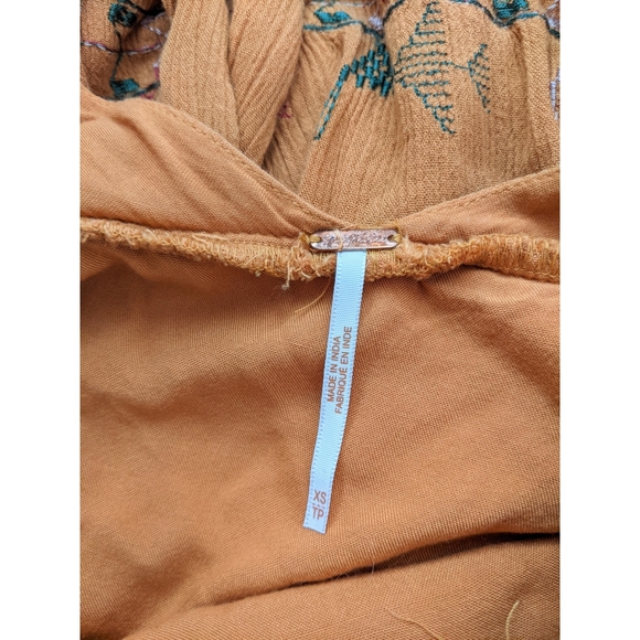 Free People Rhiannon Embroidered Mustard Mini - Picture 10 of 10